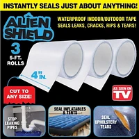 Alien Shield Ultra Durable Water-Proof Tape, 3 Pack, 5 Feet Rolls, Tape