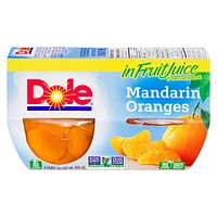 Dole Mandarin Oranges Fruit Juice, 4 x 107 mL