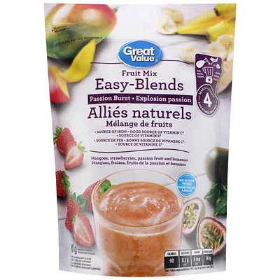 Mélange de fruits Aillés-naturels Great Value d'explosion passion 600g