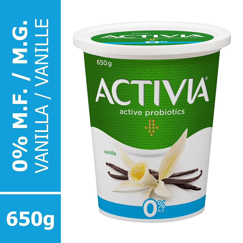 Activia Probiotic Yogurt, Vanilla, Fat Free, 650 g