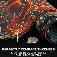 ENHANCE TCG Playmat - Tapis de jeu de cartes de table avec bords cousus, surface lisse et pochette de voyage avec cordon de serrage - Compatible avec MTG, YuGiOh, Pokémon, Lord of the Rings, et autres