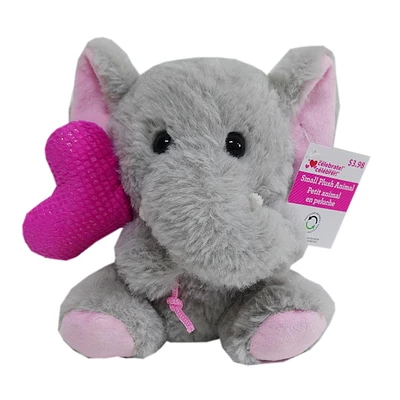 WAY TO CELEBRATE le petit éléphant avec peluche cœur, 7 pouces