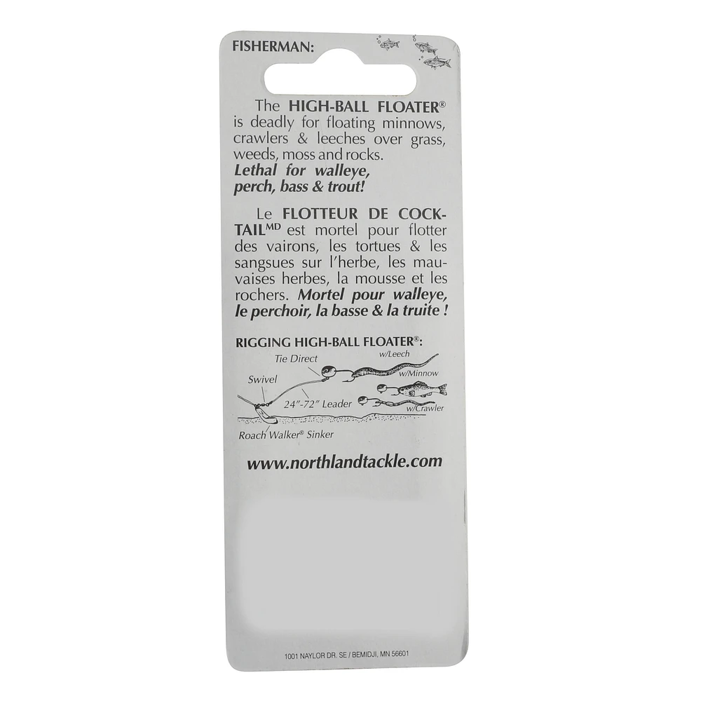 Northland FJ1-99 High Ball Floater #1, Catches walleyes, bass, perch and trout