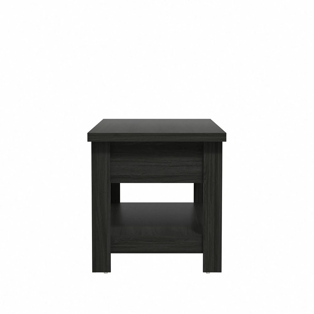 Table basse Hillsdale Coover en bois avec plateau relevable et 1 faux tiroir