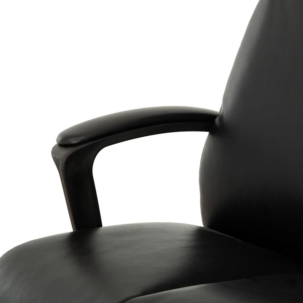 Chaise de bureau ergonomique à dossier haut Sealy® Montgomery en similicuir noir PU.