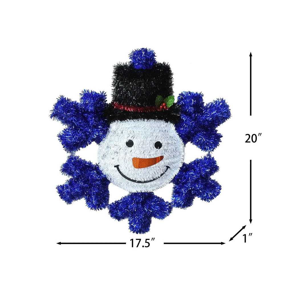 Couronne de flocon de neige de guirlandes de Noël