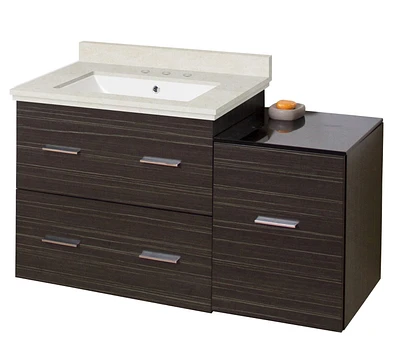 American Imaginations 48-in. W Floor Mount White Vanity Set For 3H8-in. Drilling  AI-18760