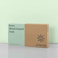 Zinus Connie bureau rétro à cadre métallique de 40 pouces