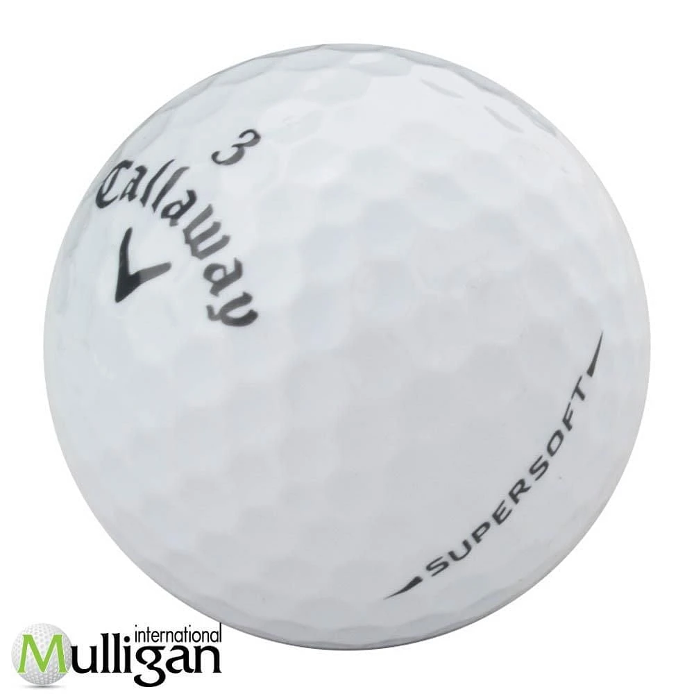 Mulligan - 12 balles de golf récupérées Callaway Supersoft 5A Pristine, Blanc