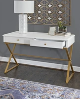 Parker White and Gold Campaign Desk