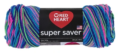 Red Heart Super Saver Yarn, Prints, Acrylic #4 Medium, 5oz/142g, 236 Yards