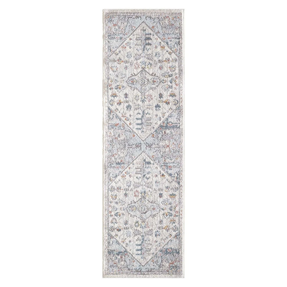 Vesta Cream and Blue Woven Area Rug