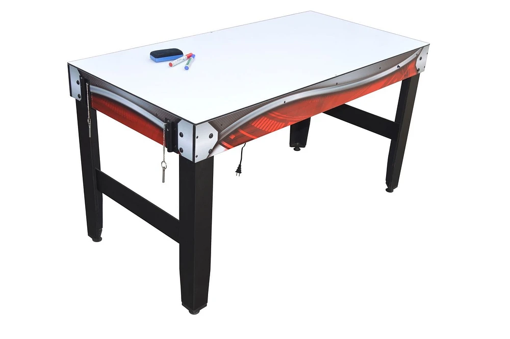 Scout 54 pouces, Table Multi-Jeux 4-en-1 avec Basket-ball, Air Hockey, Tennis de Table, et tableau effaçable à sec