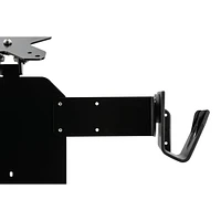 CTA Digital Single VESA Compatible Plate POS Station with Printer Stand, Magnetic Scanner and Card Reader Holder - Black