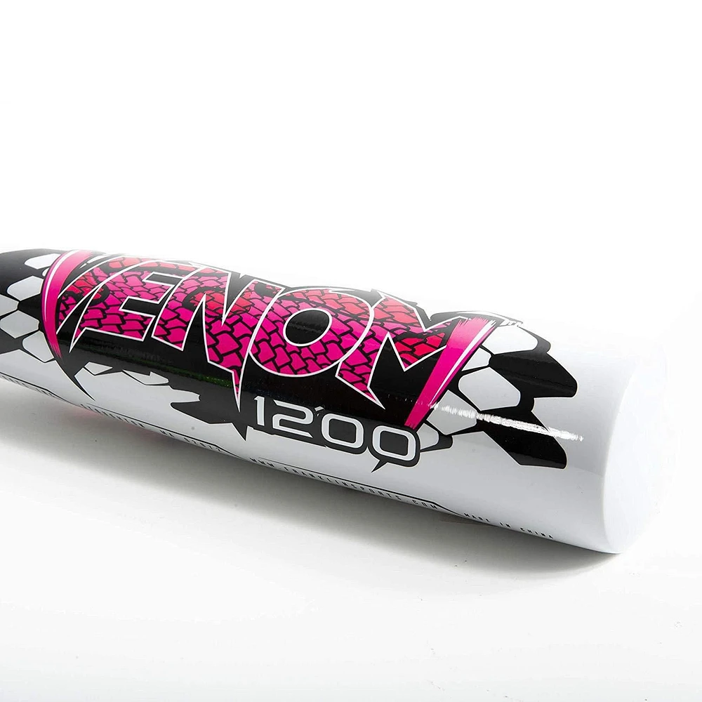 Bâton de tee-ball Venom 1200 rose de Franklin Sports – 61 cm (24 po) avec cylindre de 5,7 cm (2 ¼ po)