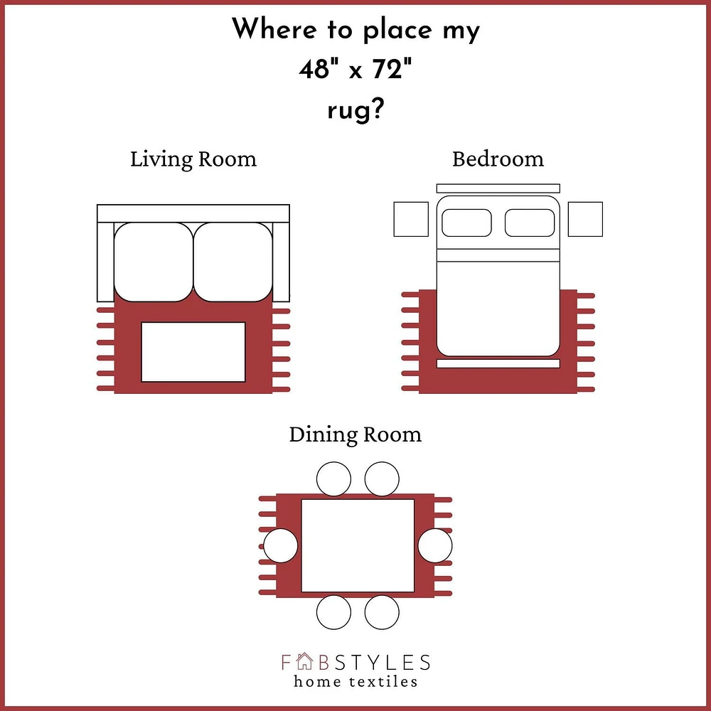 Fabstyles Herringbone Cotton Flat Weave Area Rug for Living Room, Hallway, Patio