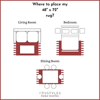 Fabstyles Herringbone Cotton Flat Weave Area Rug for Living Room, Hallway, Patio