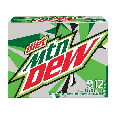 Diet MTN Dew Soft Drink, 12x355ml