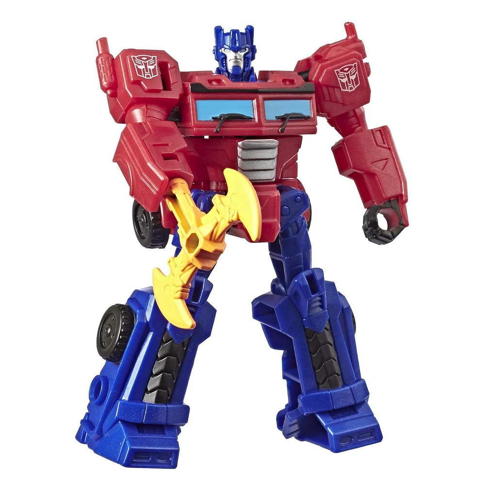Jouets Transformers Cyberverse, figurine Action Attackers Optimus Prime de classe éclaireur, taille de 9,5 cm