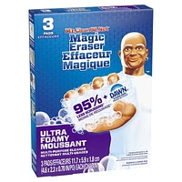 Mr. Clean Magic Eraser Ultra Foamy Multi Purpose Cleaner, Foaming Magic Eraser Sponge Multi Surface Cleaner, 3CT