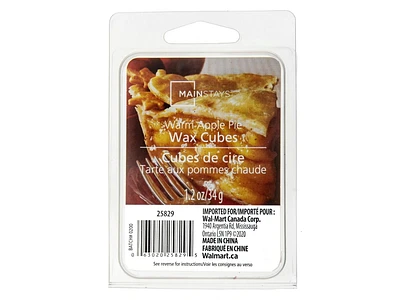 MAINSTAYS WARM APPLE PIE SCENTED WAX MELTS, 1.2oz / 34 grams