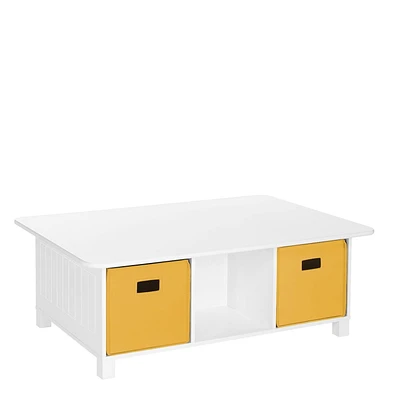 RiverRidge® Home 6-Cubby Storage Activity Table in White for Kids with 2-Piece Bins