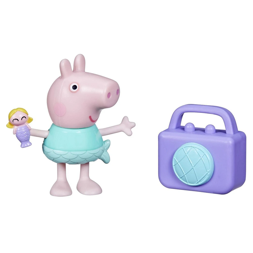 Peppa Pig Peppa’s Club Figurine Peppa et ses amis, jouet préscolaire, figurine Peppa Pig sirène, dès 3 ans
