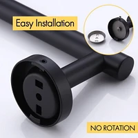 Avanities 28 in. Porte-serviettes rond en acier inoxydable W en couleur noire AI-34590