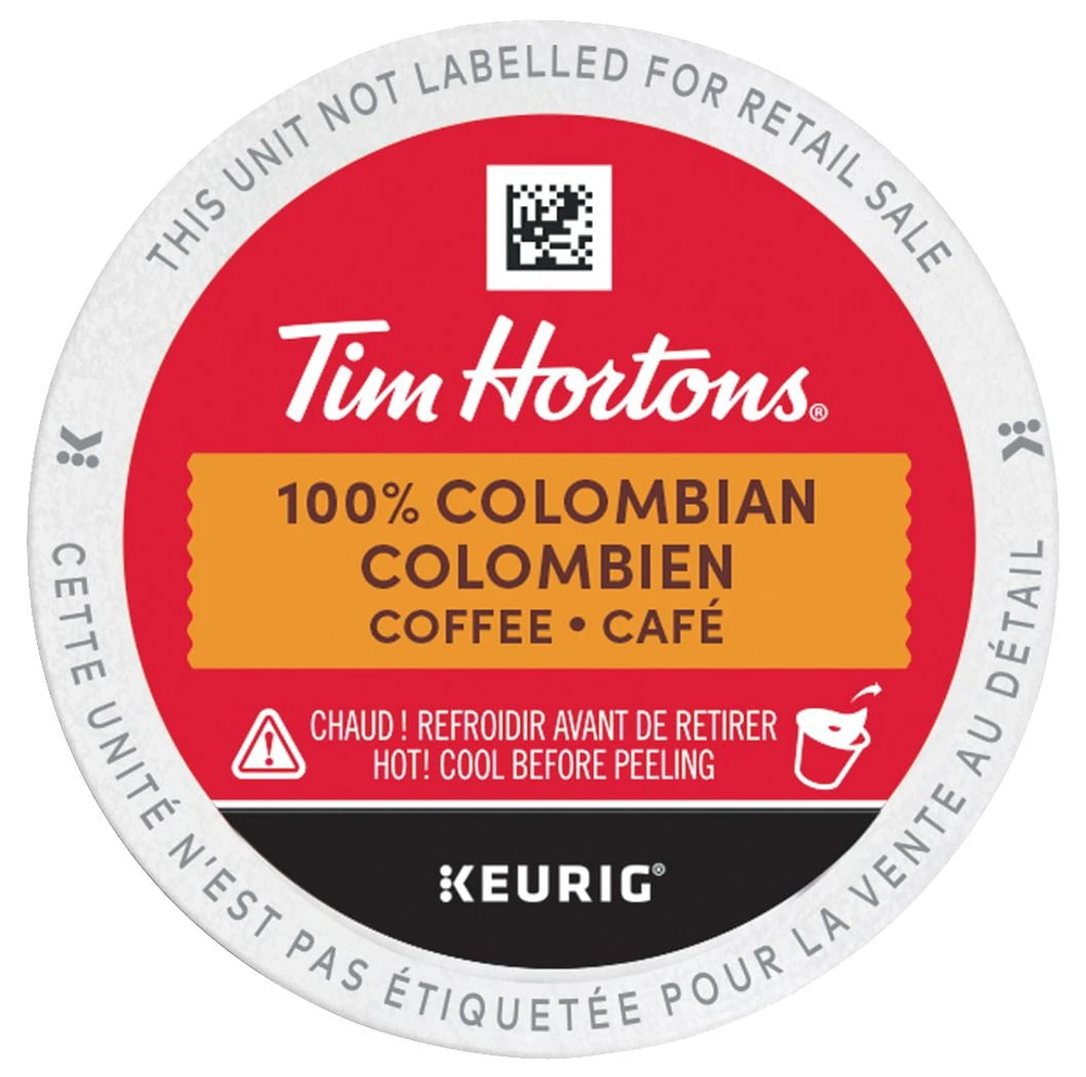 Tim Hortons 100% Colombian Dark Medium Roast Coffee, Keurig K-Cup 30ct Pods