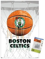 NBA Boston Celtics - Drip Ball 20 Wall Poster, 22.375" x 34" Framed