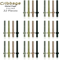 Tradeopia Cribbage 32 Metal Pegs
