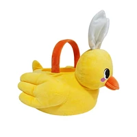 Way To Celebrate Easter Plush 10inch Easter Yellow Duck  Basket