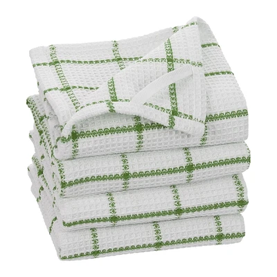 Torchons de cuisine en coton gaufré Fabstyles Solo, torchons à vaisselle extra larges, torchons à vaisselle super absorbants et à séchage rapide avec boucle de suspension, 18 x 28 pouces, lot de 4