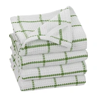 Torchons de cuisine en coton gaufré Fabstyles Solo, torchons à vaisselle extra larges, torchons à vaisselle super absorbants et à séchage rapide avec boucle de suspension, 18 x 28 pouces, lot de 4