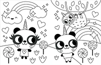 My Pandacorn Colouring Book, Pandacorn Colouring 24 page