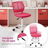 Homy Casa Office Chair - Adjustable Height Task Chair with Breathable Ergonomics Backrest Upholstery for Student Teen
