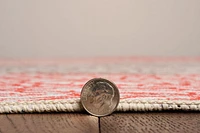 Tapis lavable Haylee 5 pi x 7 pi ivoire et corail