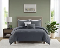 Home Trends 5 Piece Dorian Comforter Set, D/Q, K