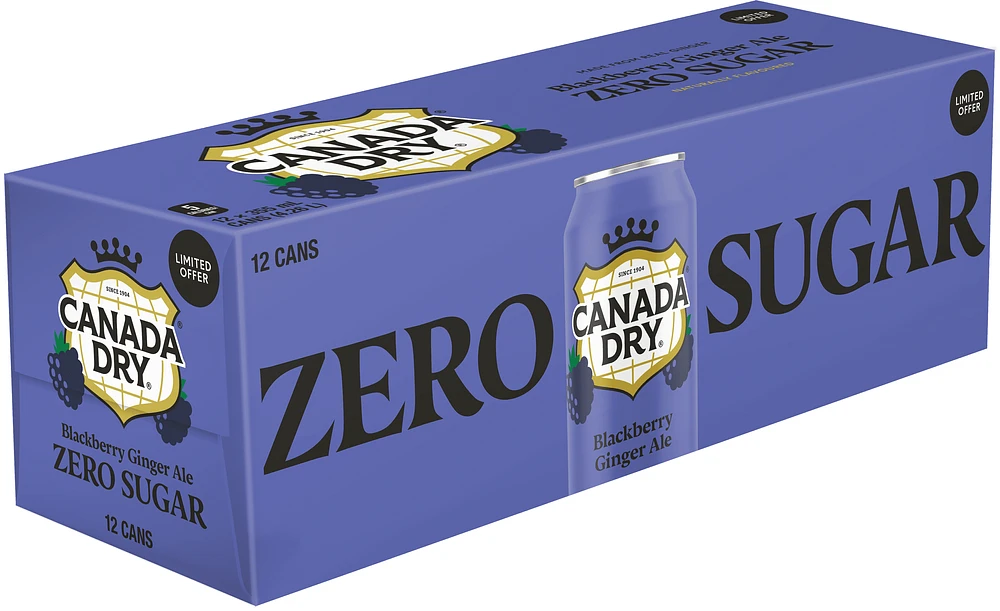 Canada Dry Zero Sugar Blackberry Ginger Ale 12X355ml