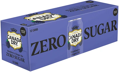 Canada Dry Zero Sugar Blackberry Ginger Ale 12X355ml