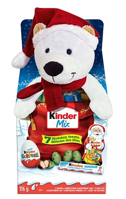 Kinder Mix Chocolate Treats with Plush Toy, 116 g with 7 treats inside