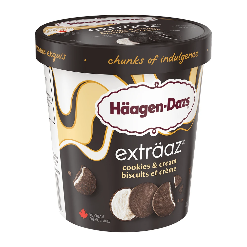 HÄAGEN-DAZS EXTRÄAZ Cookies & Cream Ice Cream 450 ml, E-HAGEN DAZS HD EXTRZ CKS&CRM