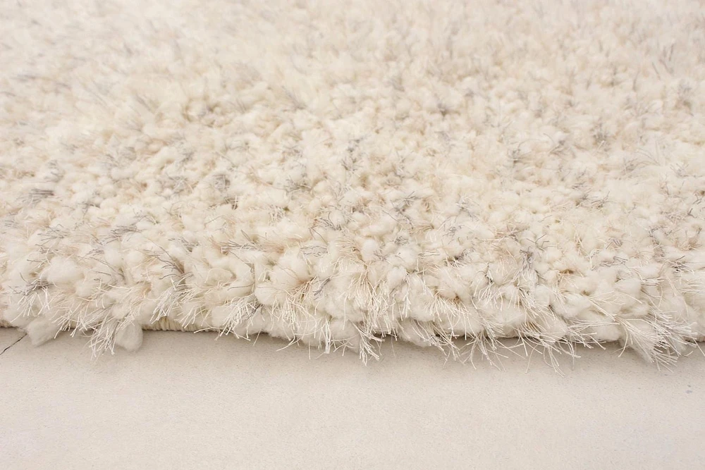 ECARPET Tangier Cream, Grey Shag 5'3" x 7'3"
