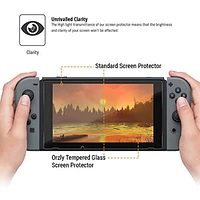 Orzly Premium Tempered Glass Screen Protector for Nintendo Switch