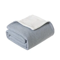 Mainstays Waffle Knit Sherpa Polyester Throw
