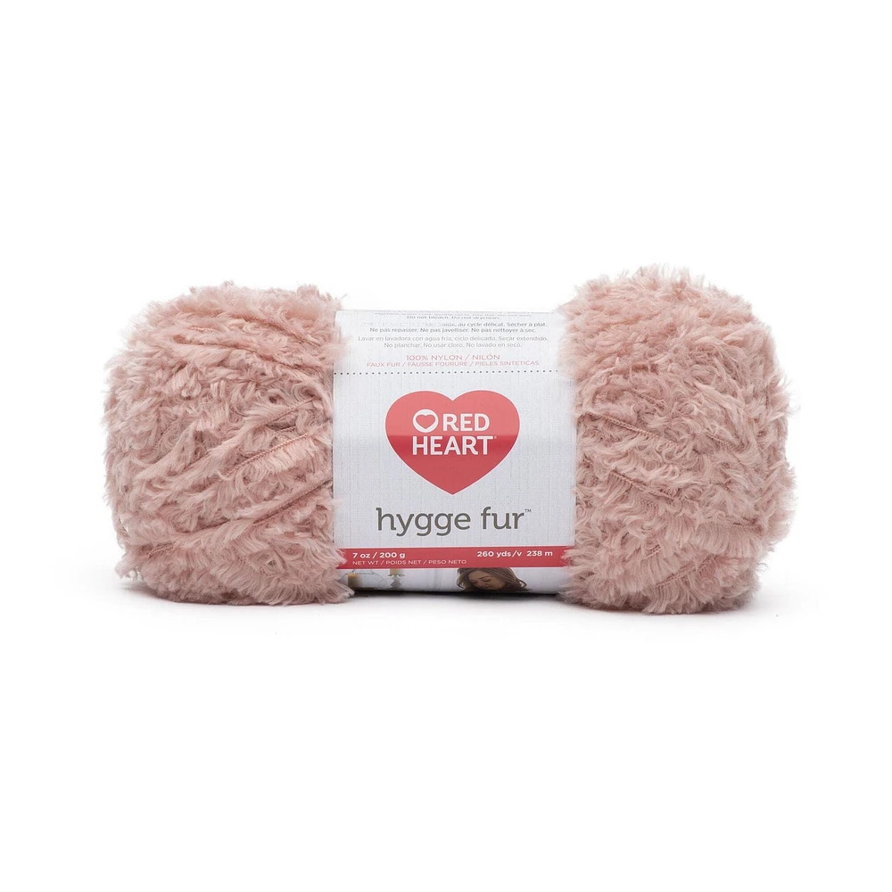 Red Heart Hygge Fur Yarn (200 g/7 oz), Dusty Pink