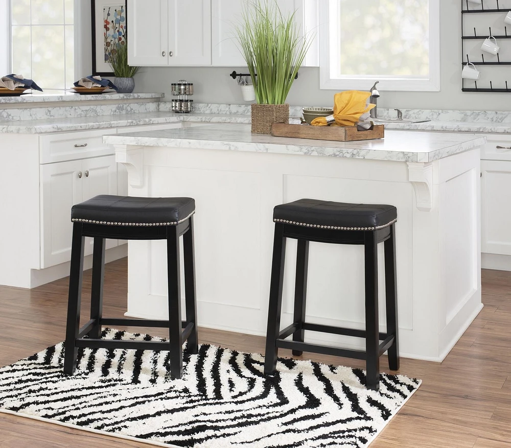 Tabouret de comptoir Warren noir