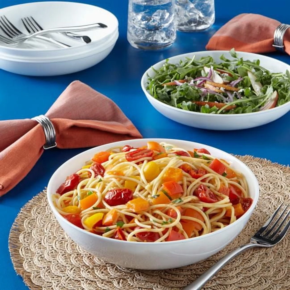 Corelle Winter Frost White 40 oz Glass Meal Bowl, 46oz bowl