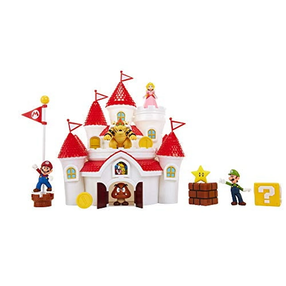 Nintendo Super Mario Deluxe Champignon Château de Royaume Playset, Inclut 5 Figurines!