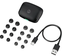 Audio-Technica ATH-TWX7 Truly Wireless Earbuds, Black